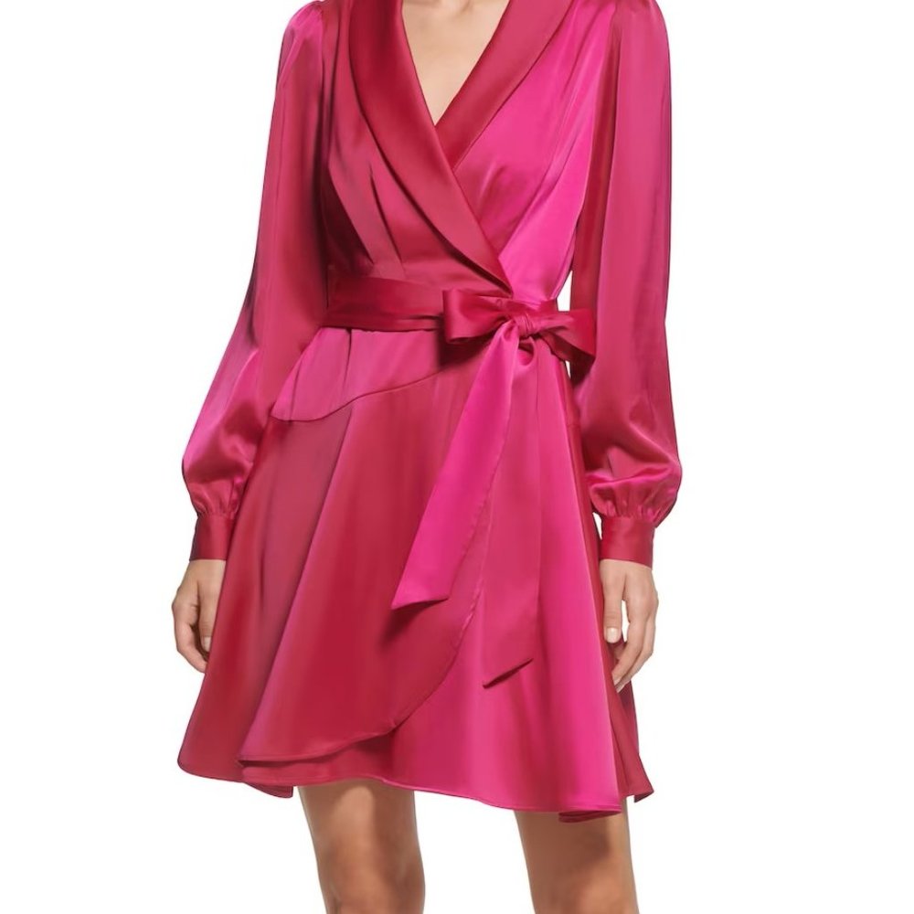 Vince Camuto Faux-Wrap Dress
